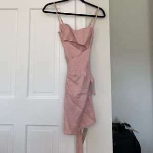 reformation playa pink wrap dress